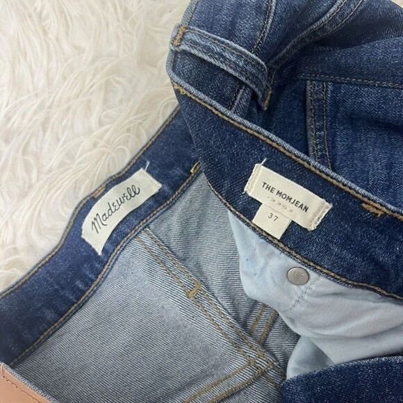 Madewell The Mom Jean Plus Size 37 High Waist Mom Jeans Medium Wash Distressed - Picture 3 of 12